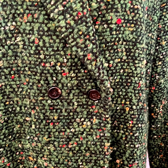 Stylish Green Tweed Coat by J Crew - Picture 5 of 6